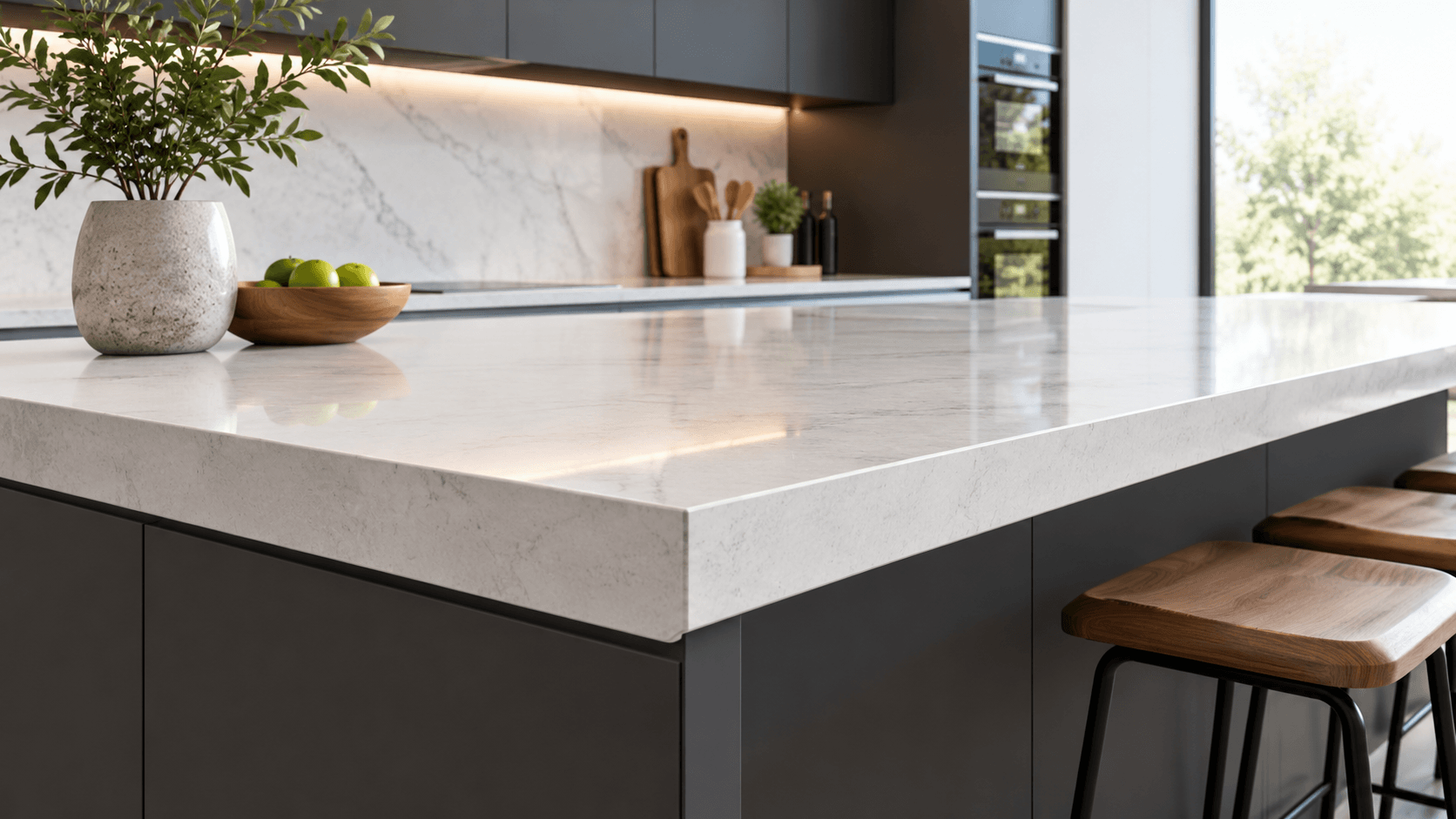 square edge kitchen worktop